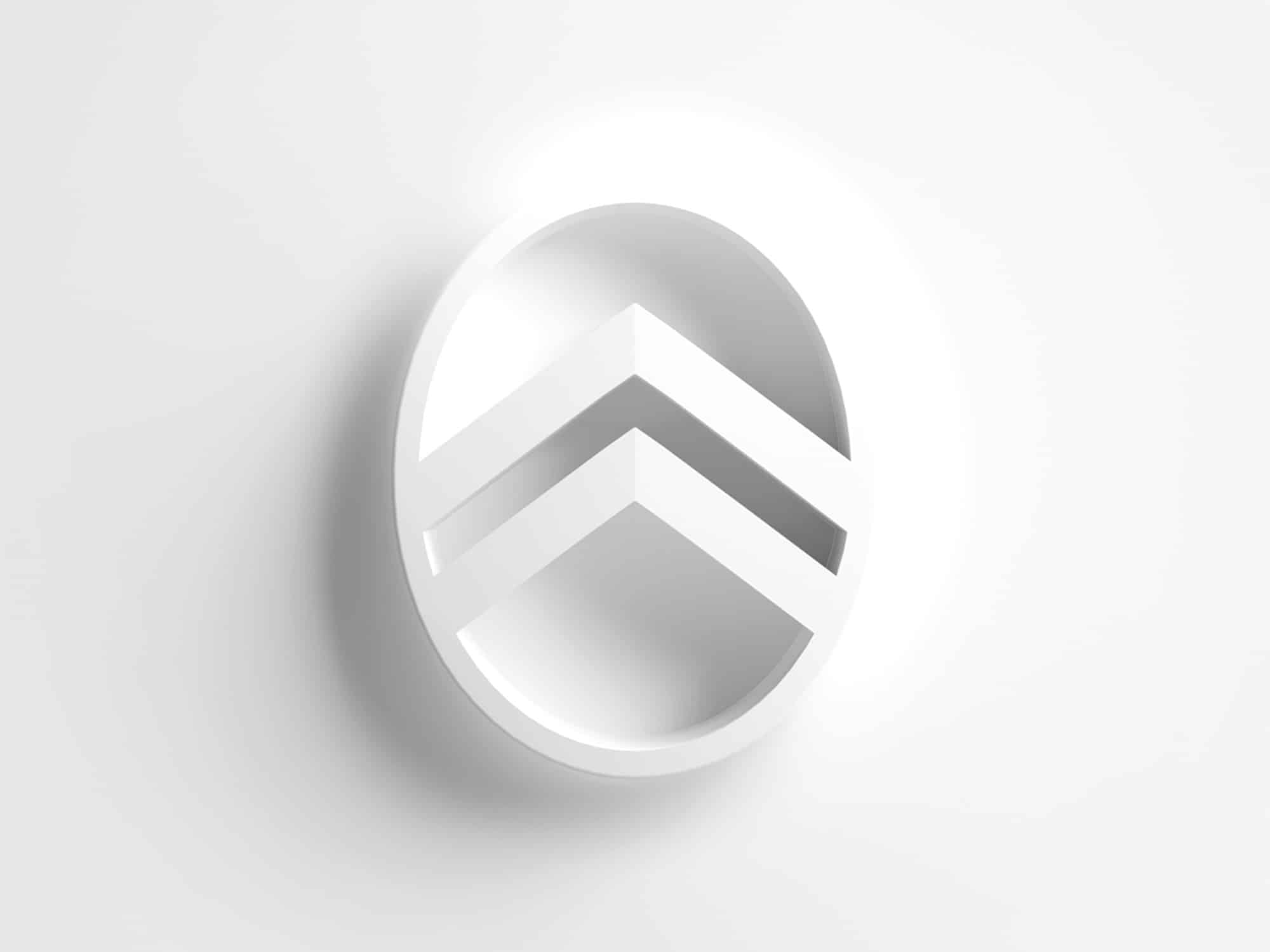 citroen 2022 logo 3d white